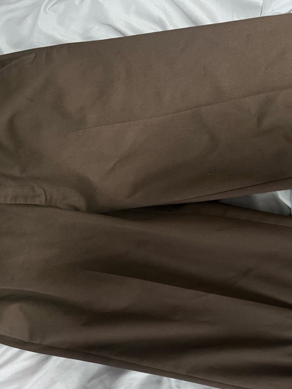 Haggar Brown Khaki with Blue-Trim Waistband